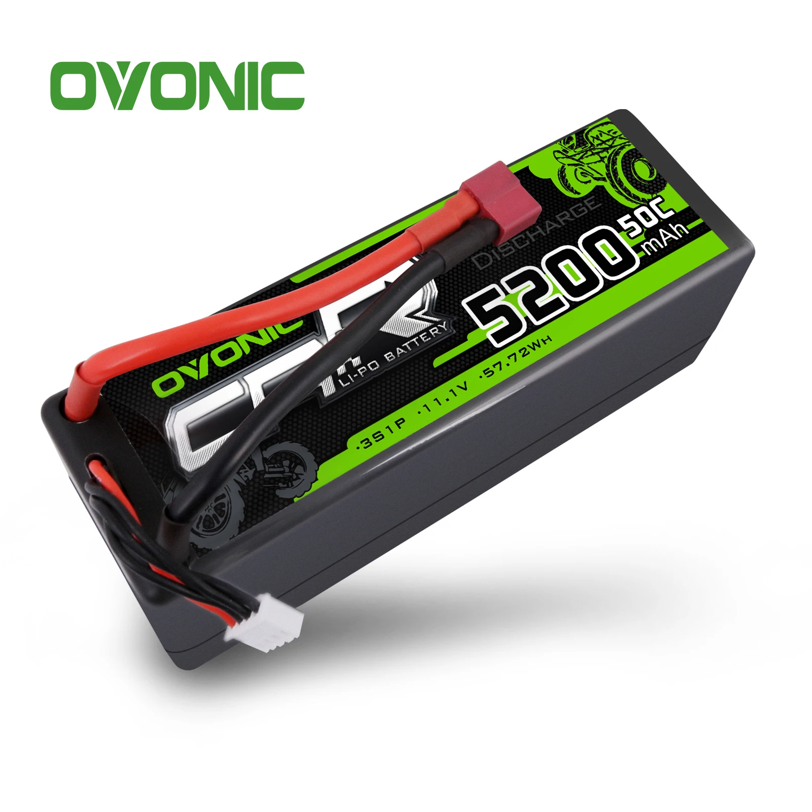 Жесткий чехол OVONIC 50C 3S 11 1 V 5200 с разъемом Deans для радиоуправляемых автомобилей