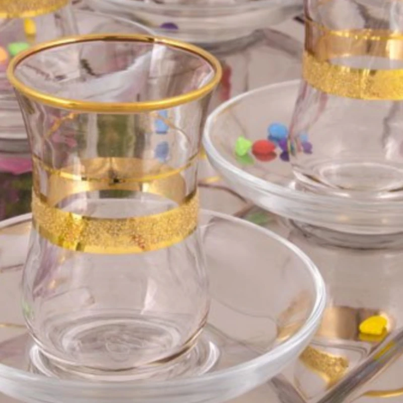 Новинка 12 шт.! Золотистый Позолоченный Хрустальный турецкий декорированный