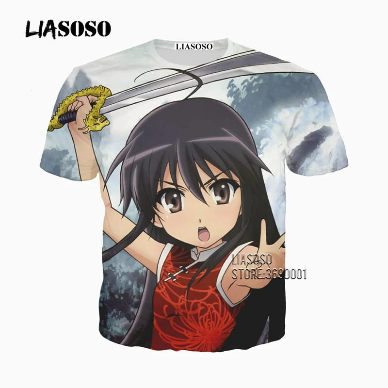 LIASOSO/Повседневная футболка унисекс с 3D принтом японского аниме Shakugan no Shana of the Blazing
