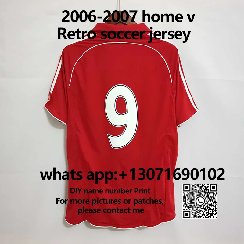 

Torres 2006 07 home Retro soccer Jersey DIY Custom print number name Football shirt Football team shirt Classic jersey