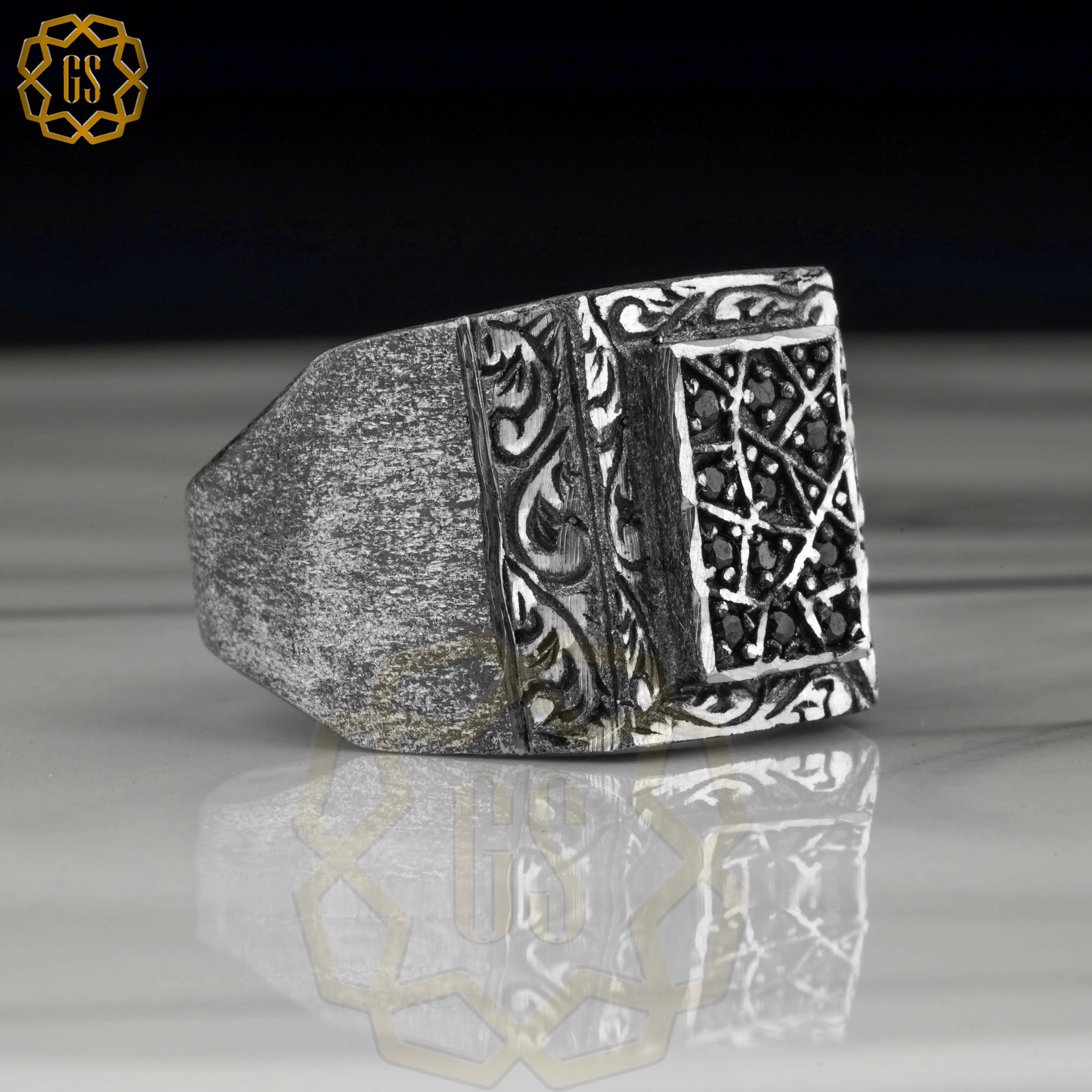 

Silver Ring For Men 925 Made in Turkey With Zircon Stone.. Guaranteed High Quality .. Turkish Jewelry
