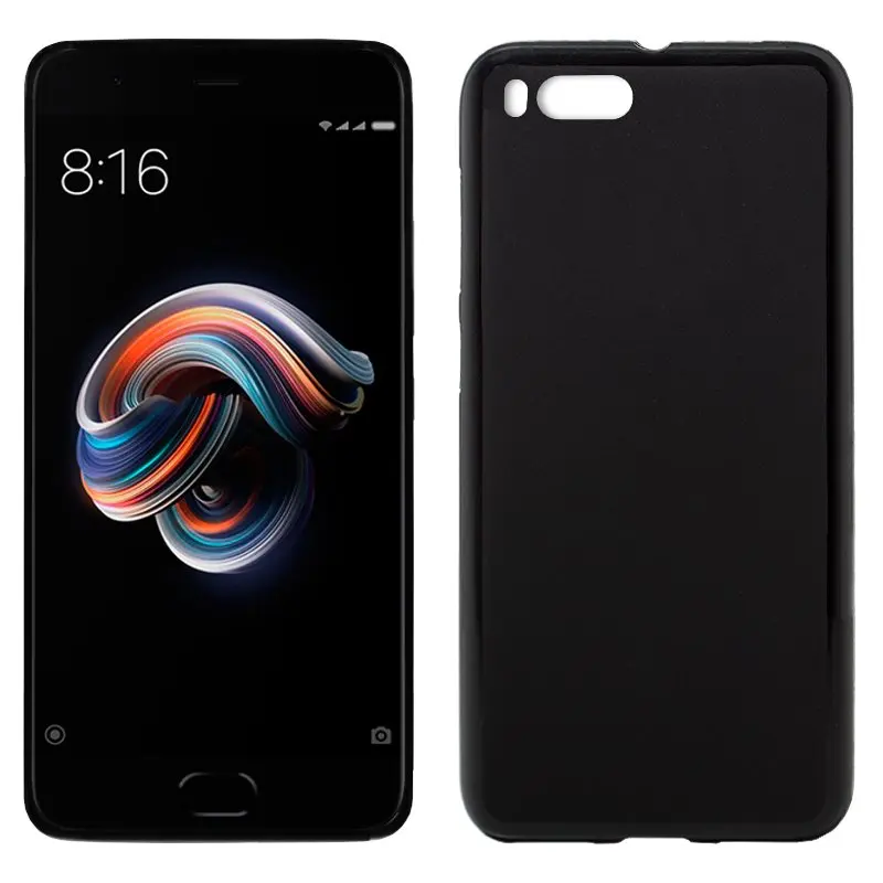 Силиконовый чехол Xiaomi Mi NOTE 3 (черный мягкий ударопрочный | Мобильные телефоны и