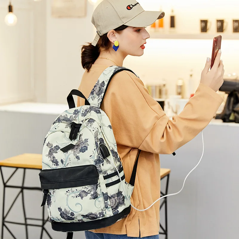 Новый рюкзак для ноутбука Женский нейлоновый Mochila сумка книг школьный с