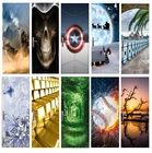 Модные самоклеящиеся художественные наклейки сделай сам, наклейки для двери, домашней двери, 3D декоративные обои из ПВХ, картина для гостиной