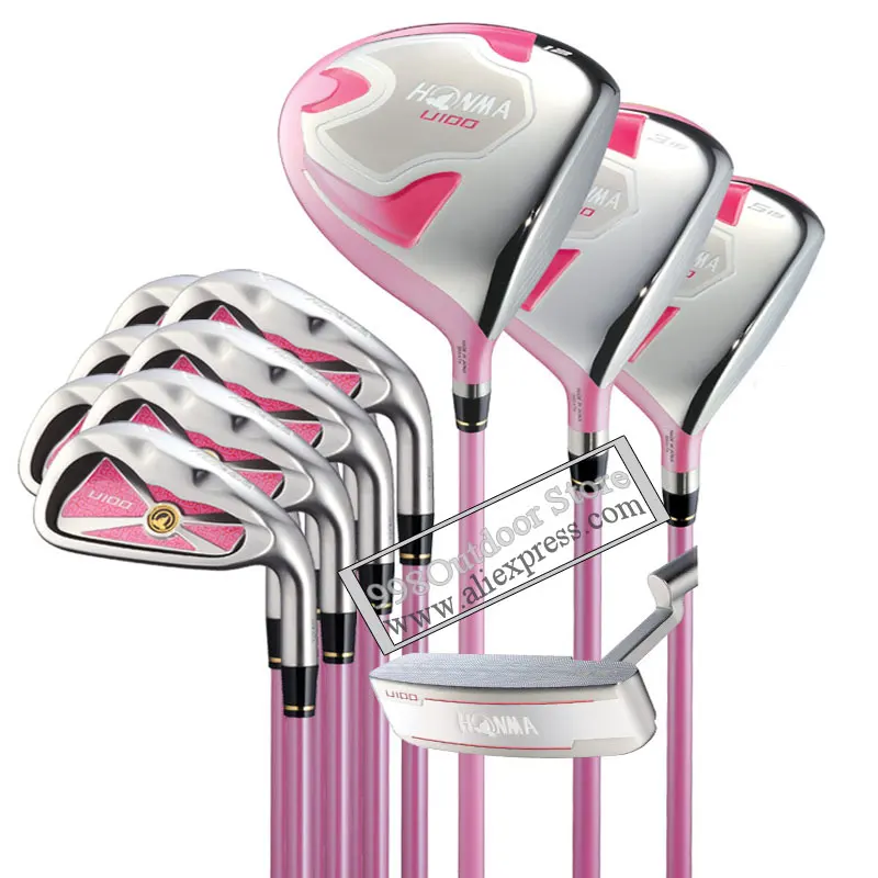 

New Women Golf Clubs HONMA U100 Full Set 12 Loft Driver Fairway Wood Irons Putter L Flex Graphite Shaft No Bag