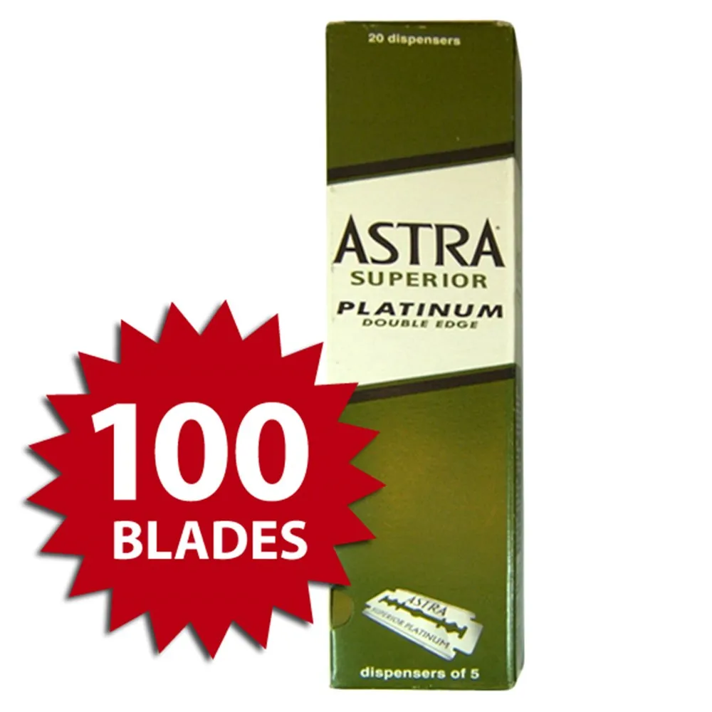 ASTRA SUPERIOR PLATINUM (зеленый) двойной край брелок для бритья X 100 |