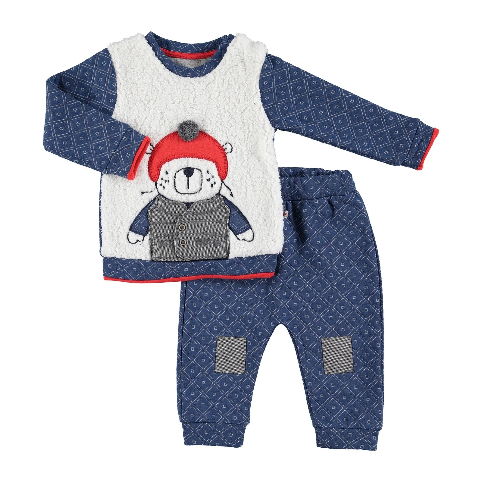 Ebebek Mymio/Комплект детских толстовок и брюк с изображением медведя для