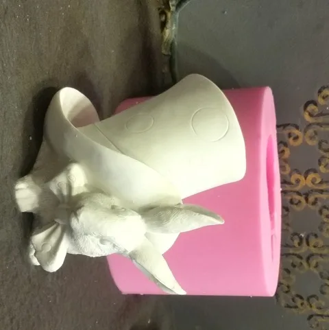 Conejo con molde de silicona,-0