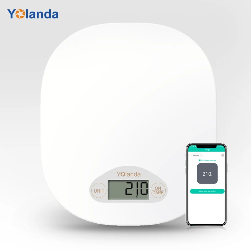 

Yolanda CK10B Smart Kitchen Scale Bluetooth Food Weight Scale Diet Tracking Food Weighing Nutrition Analyzing for Baking Cooking