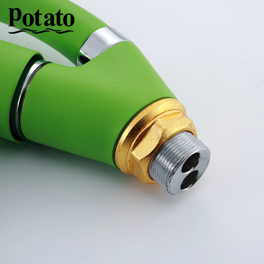 PotatoСмеситель для кухонной раковины с красочным распылителем на одно отверстие