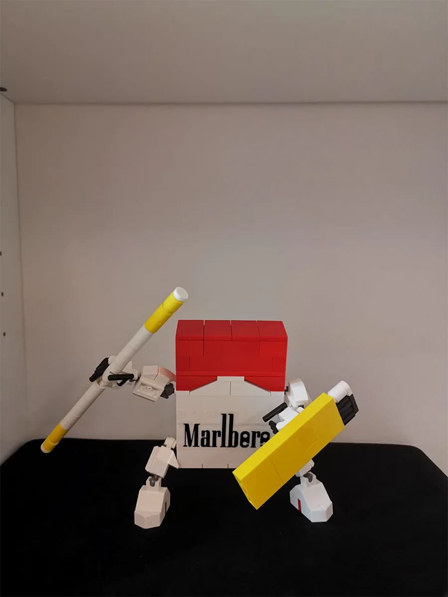 Идеи для Bricklink робот MOC Cigarette Mecha красный желтый зеленый набор сделай сам