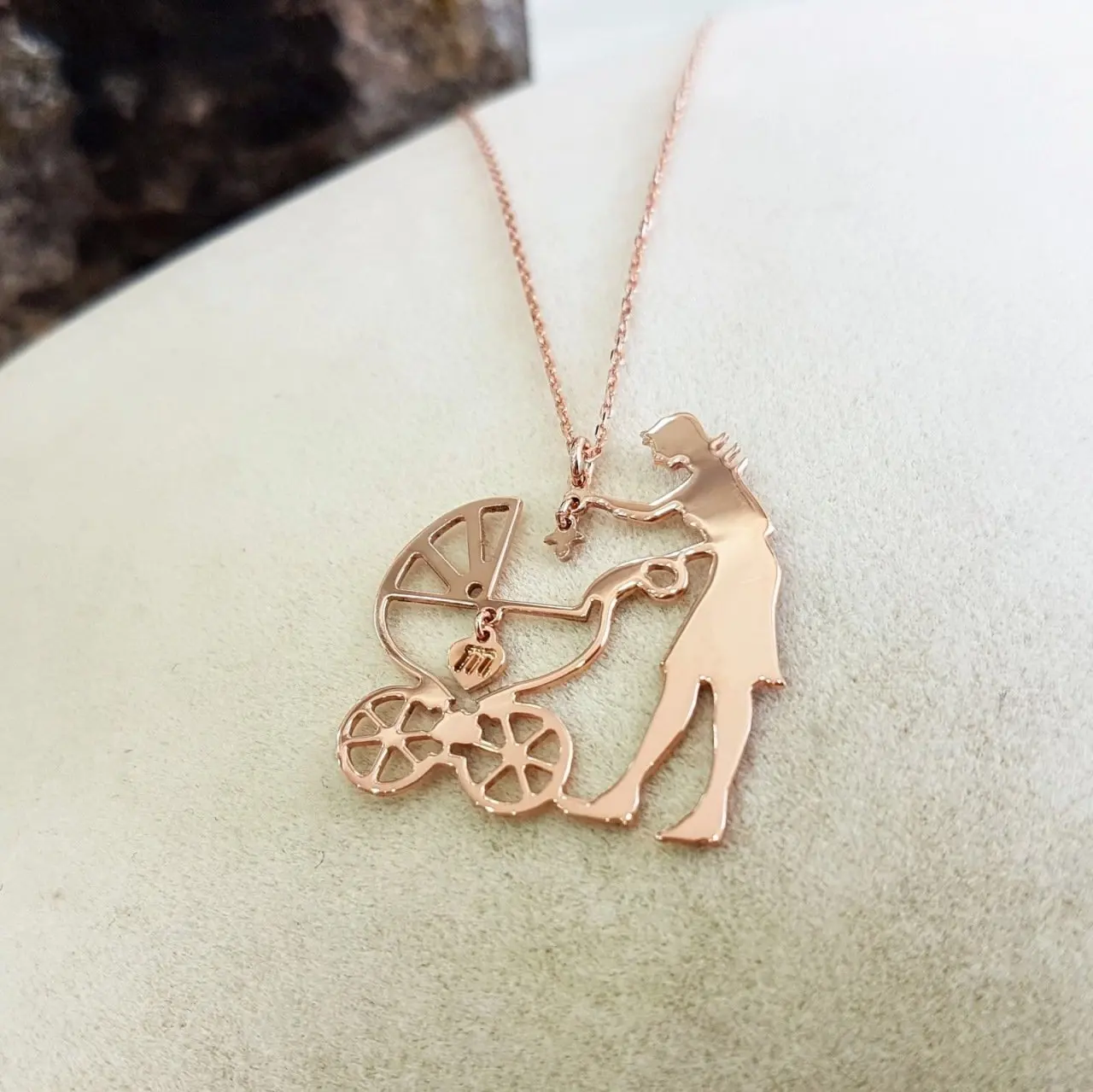 

Baby Trolley Bebe Is Silver Name Necklace