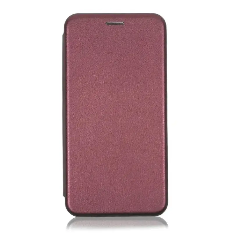 Чехол-книжка бордовый для Xiaomi Redmi 9A / сяоми редми 9А с подставкой и отделением карт