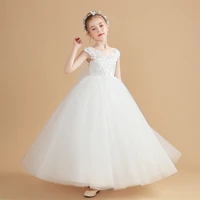 girls ivory appliques kids princess for wedding pageant gowns communion childrens elegant dress robe de princesse fille