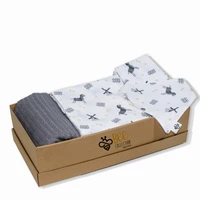 baby boy set 100 organic cotton knitted pike musl%c4%b1n cover collar wipes welcome gift box panda cars dinasour pattern