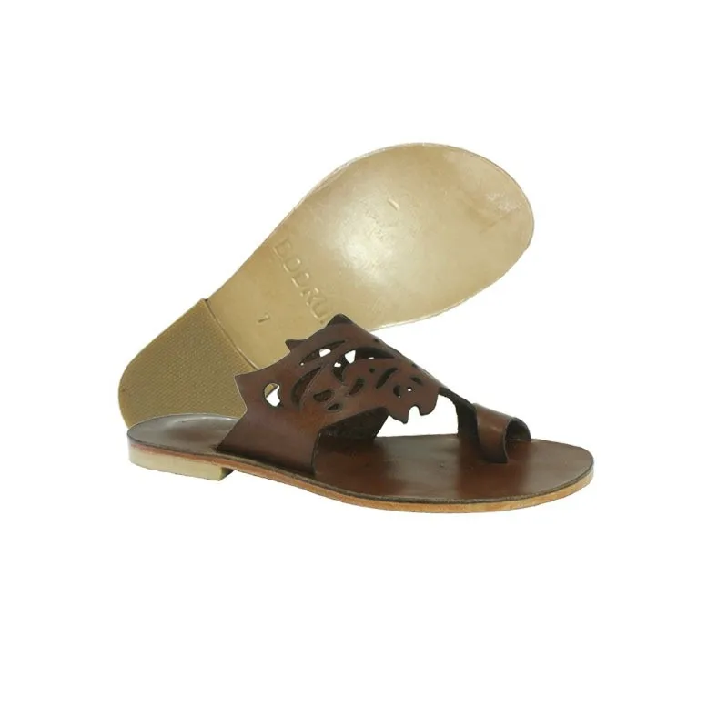 

Authentic, Vaketa Brown Leather Sandals, Handmade, Bodrum Sandals, Roman Sandals, Leathery Sole, Summer Shoes