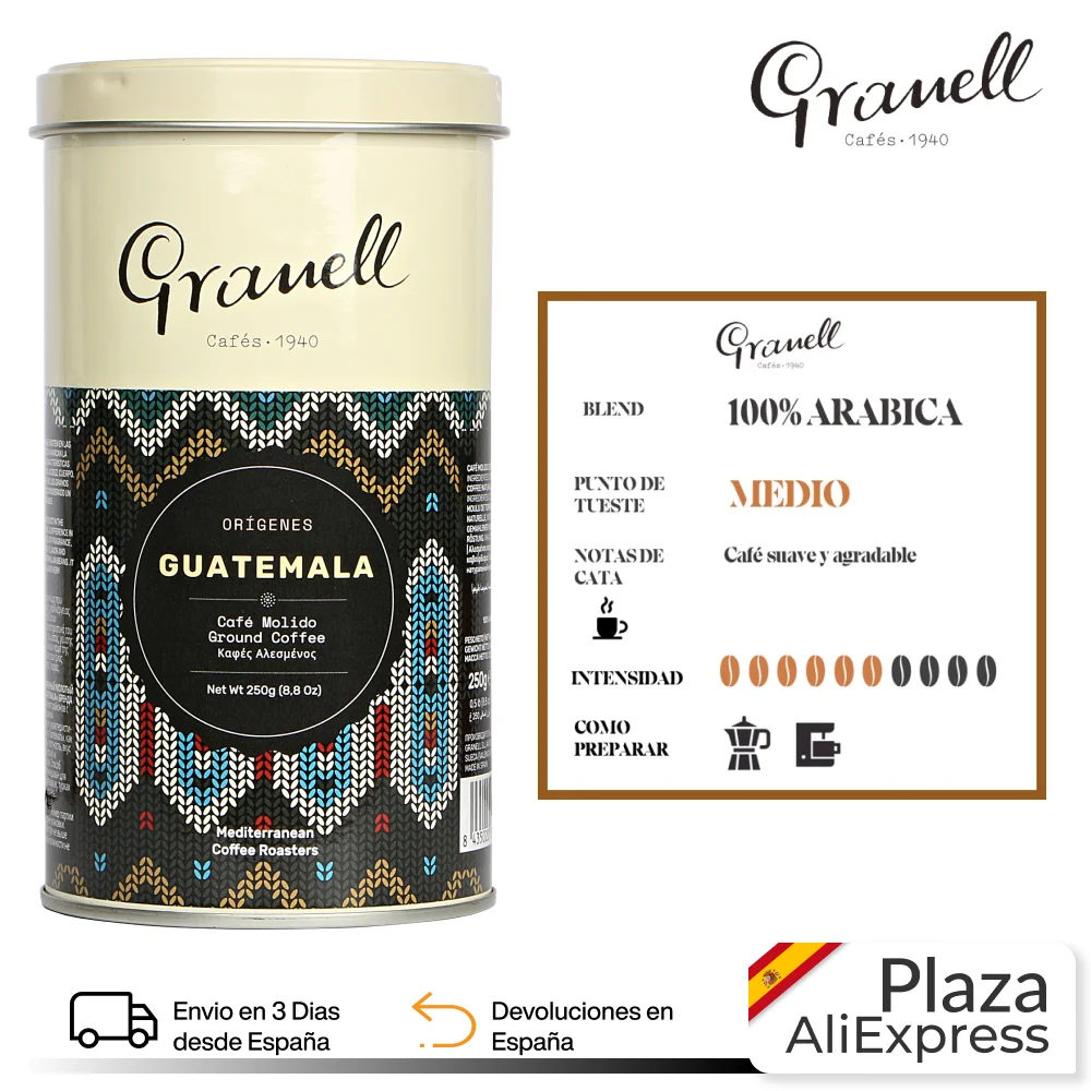 Granell-Origen-Guatemala | Ground coffee 100% Arabica coffee-soft and pleasant coffee-200 grams Продукты