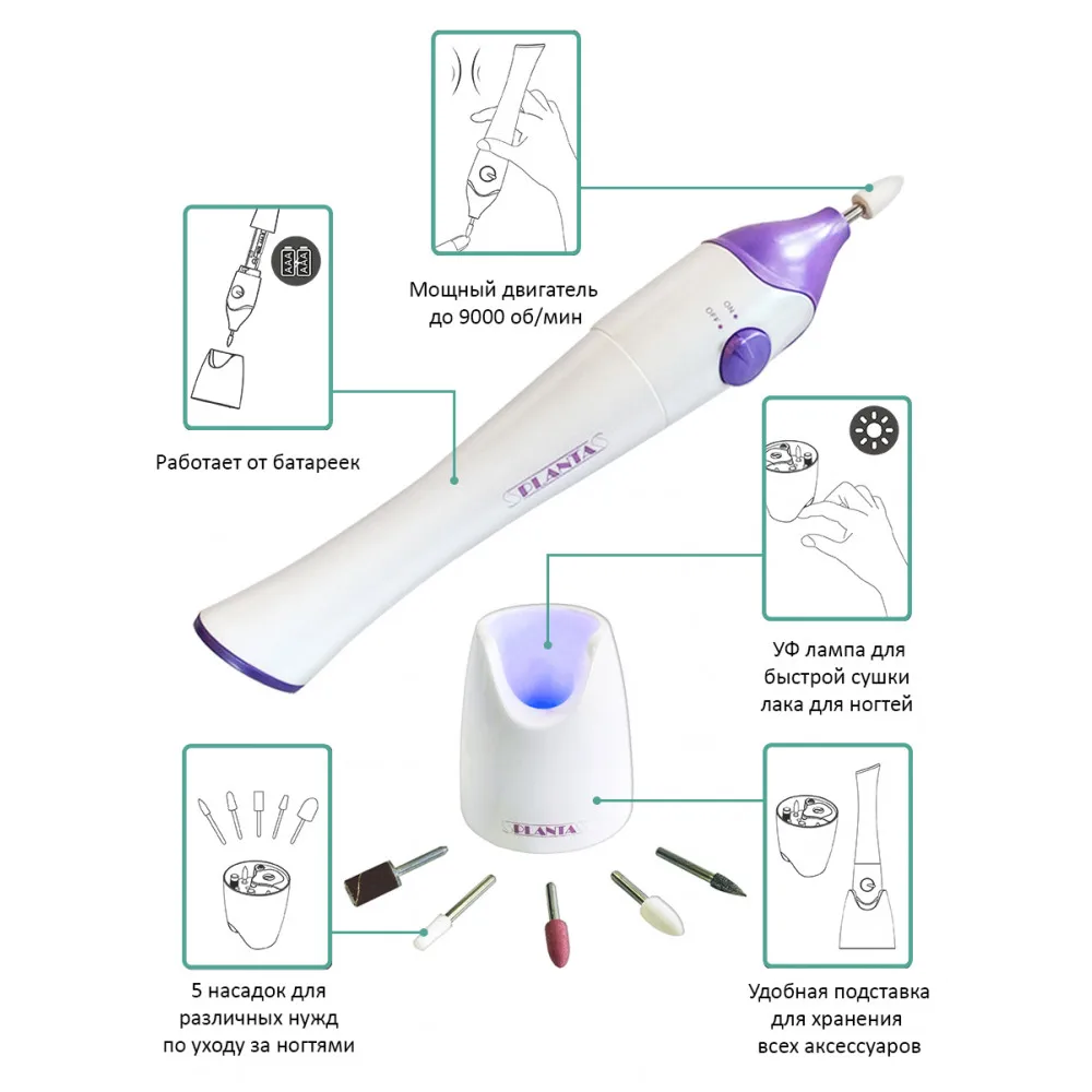 Маникюрно педикюрный набор PLANTA PL MAN5 Master Nail Care фреза для снятия гель лака