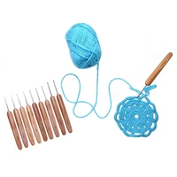 tlkkue knitting needles set 10pcsset 0 5mm 2 75mm bamboo crochet hooks knitting yarn needles ergonomic handle craft tools