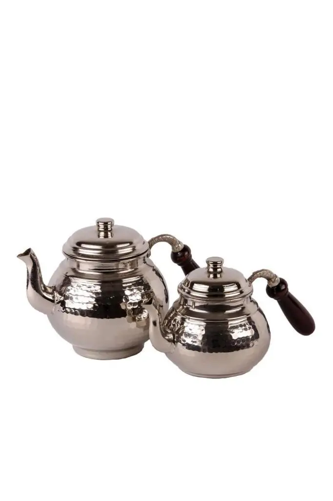 Медный художественный медный чайник серебряного цвета и большого размера | Дом