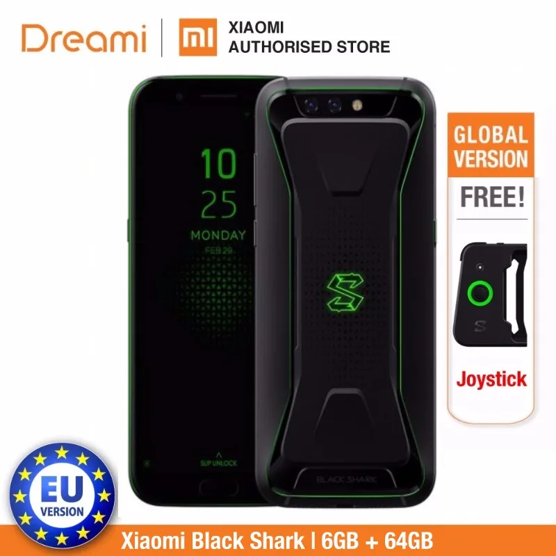 Глобальная версия Xiaomi Black Shark 64 Гб ПЗУ 6 ГБ ОЗУ(официальная ПЗУ) Blackshark, Snapdragon 845, Adreno 630