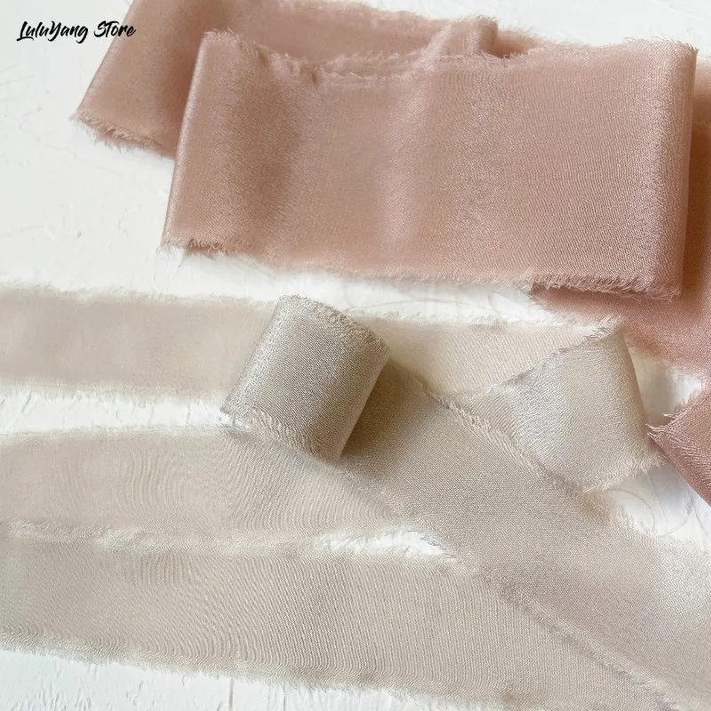 Румяна из 100% шелка 5 метров натурального ручной работы порванные румяна розовая