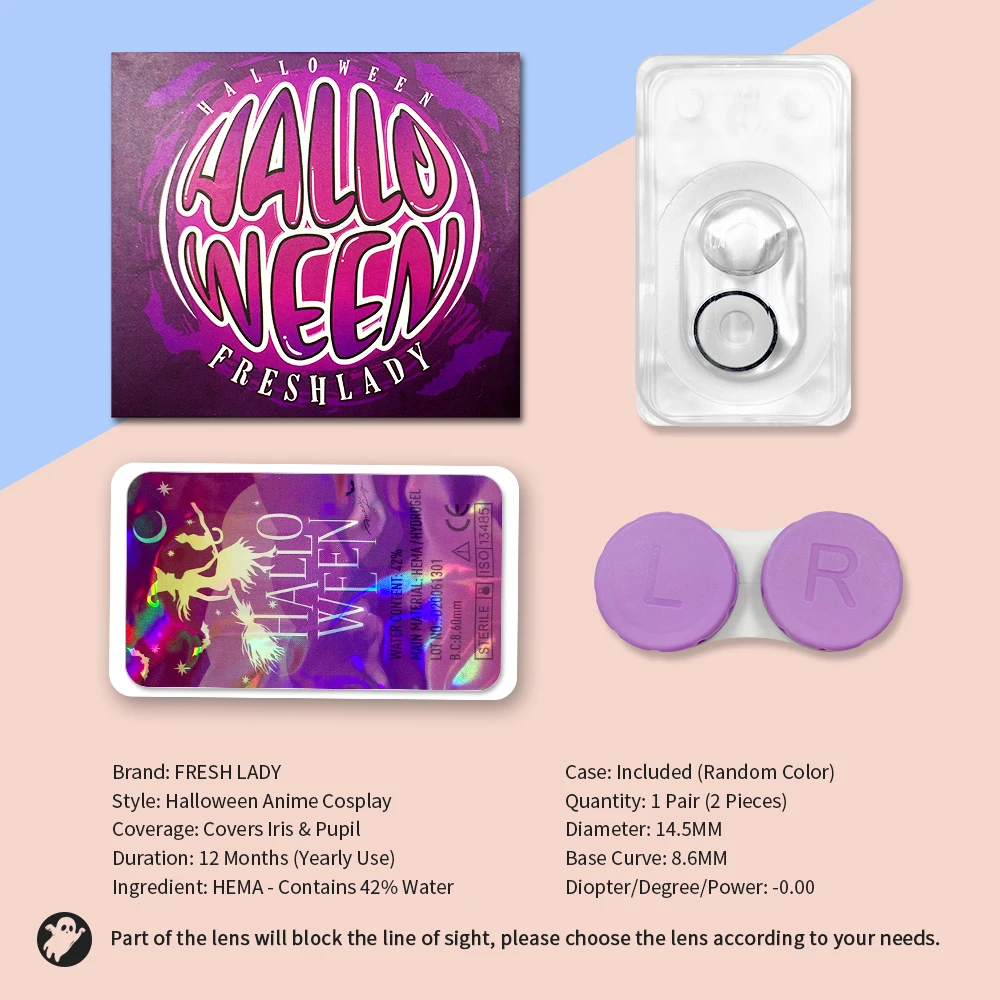 Цветные контактные линзы FRESHLADY кошачий глаз для на год 1 пара Хэллоуина большой