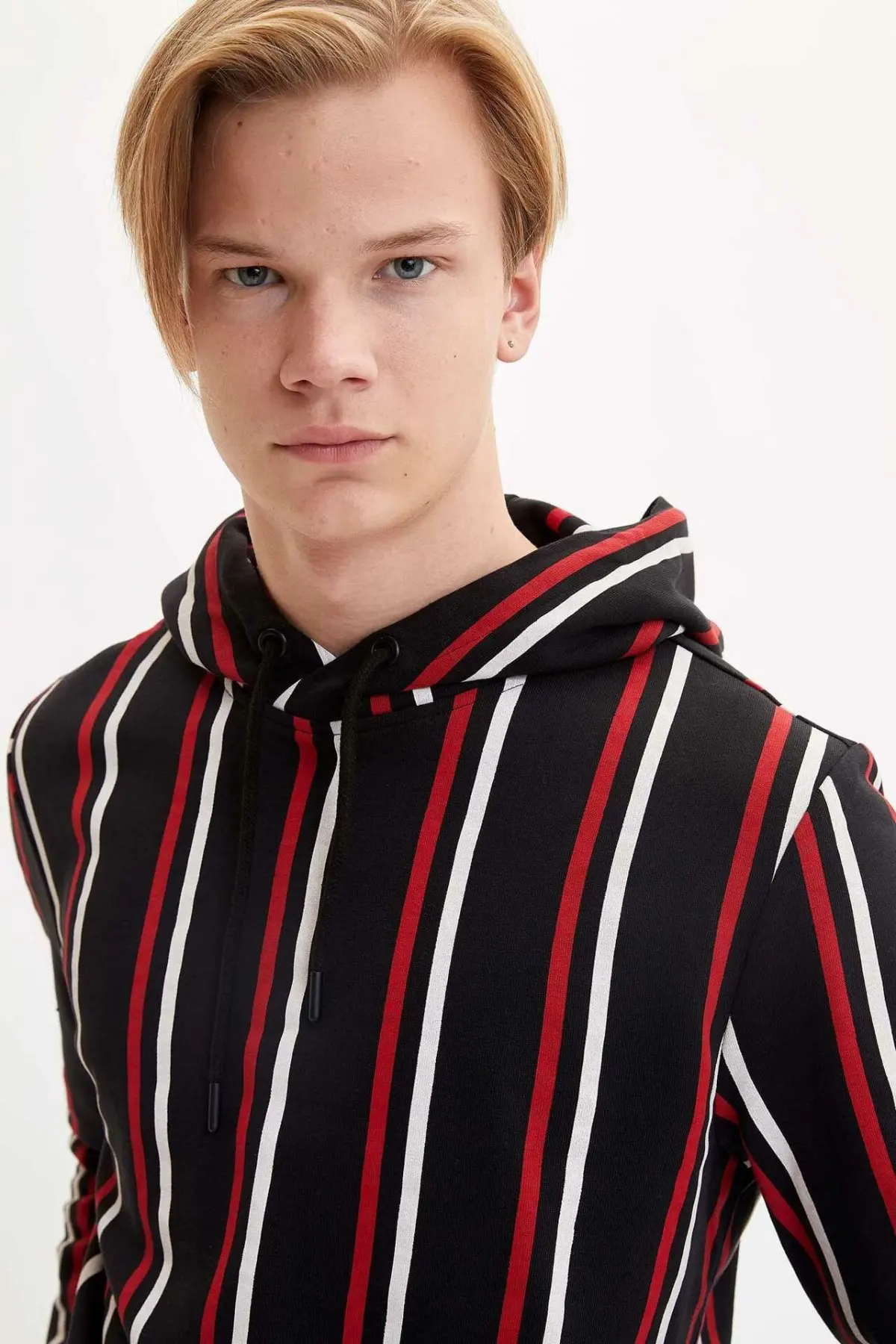 Дефакто вертикальные полосатые толстовки Модные свитшоты Осенние Пуловеры