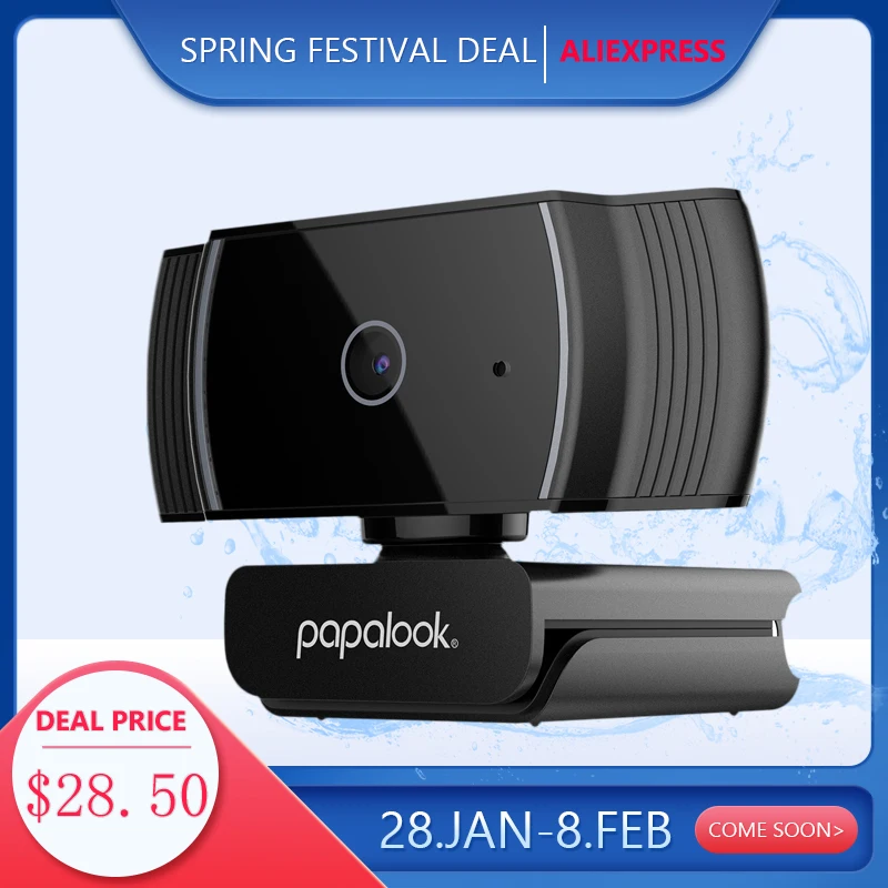 PAPALOOK 1080p Webcam with Stereo Microphones AutoFocus FHD 30FPS USB Web Camera for Streaming Online Class Laptop Computer | Компьютеры и