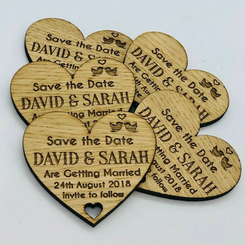 Свадебные магниты для сохранения даты деревянные свадебные подарки гостей