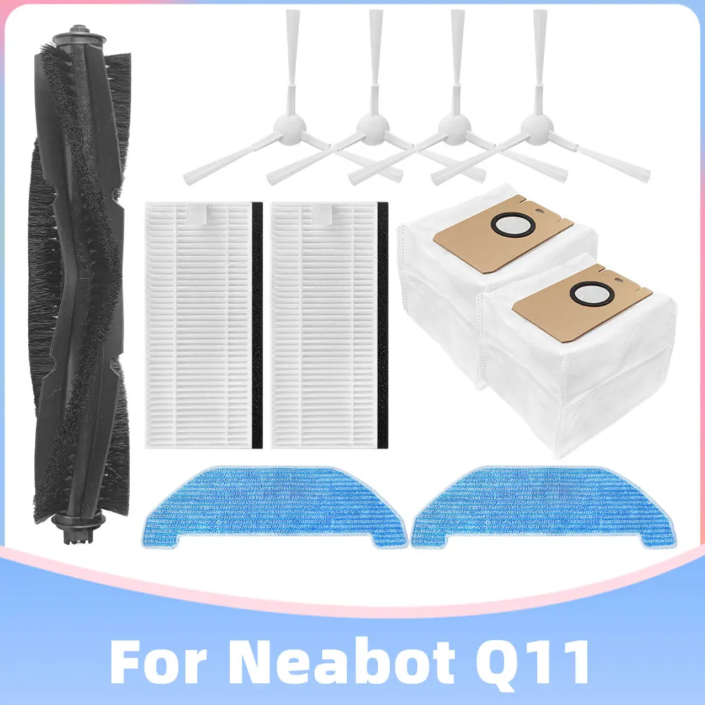 

Фильтр НЕРА для пылесоса Neabot Q11, основная крутящаяся боковая щетка, мешок для швабры, тканевая тряпка, сменные детали, аксессуар для робота-п...