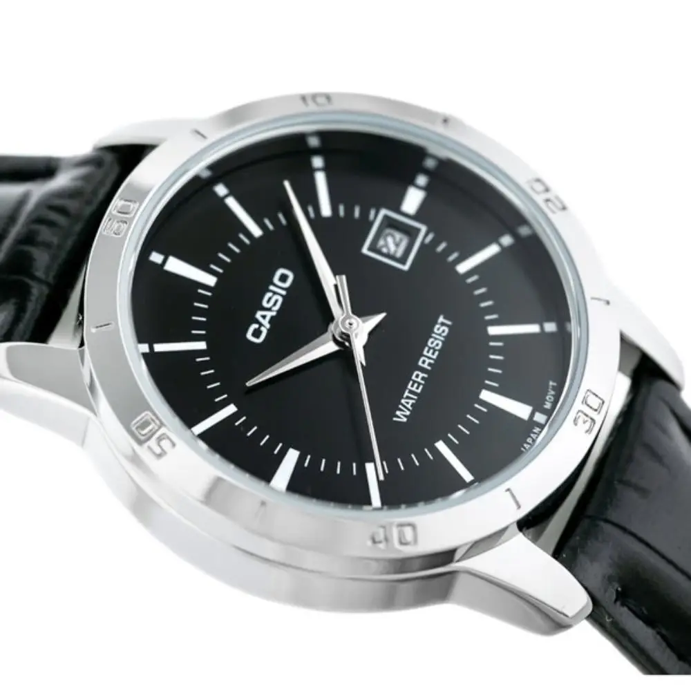 Женские кварцевые часы Casio с кожаным ремешком аналоговый оригинальный