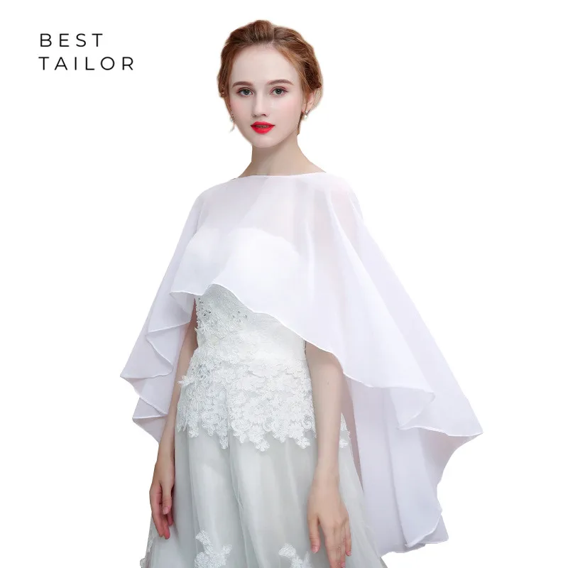 Свадебная накидка Болеро Белая свадебная обувь с черной шаль на плечи запахом