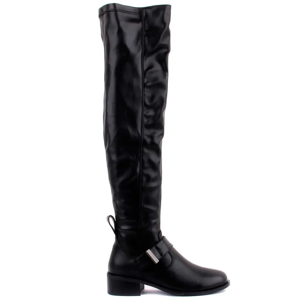 

Guja-Black Zipper Women Boots