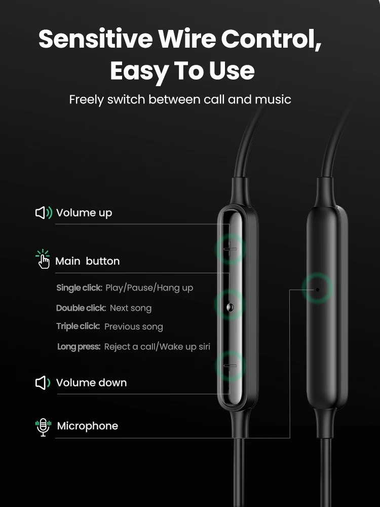 Зеленый аудиокабель Aux Наушники 3 5 мм Тип USB C проводные наушники Шум изоляции
