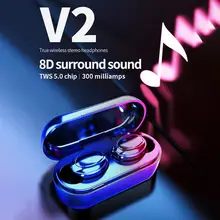 Мини HIFI наушники TWS Bluetooth 5 0 Type C зарядный порт водонепроницаемые