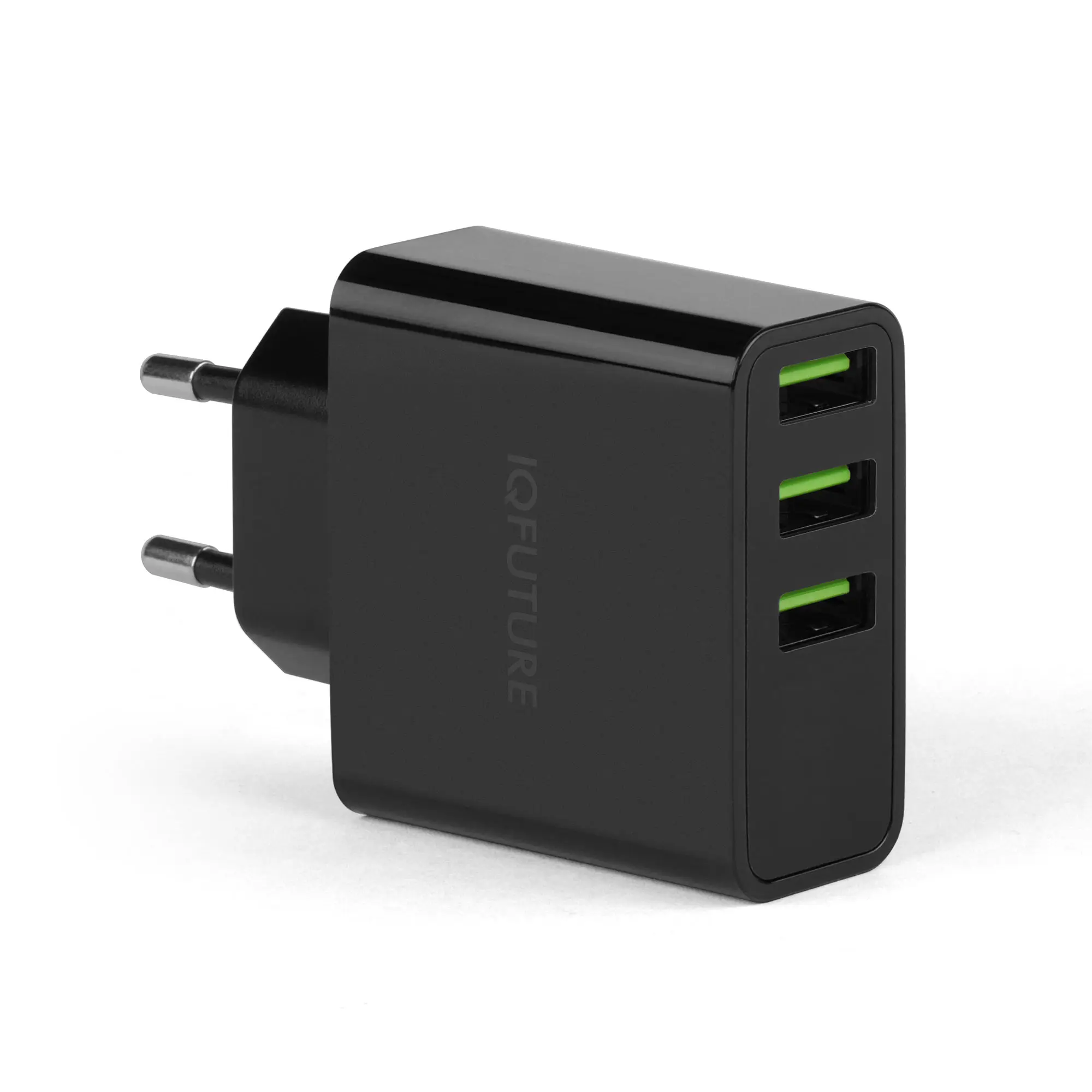 Сетевая зарядка IQFuture IQ-TA35 на 3 USB LED-экран. Черный | Электроника