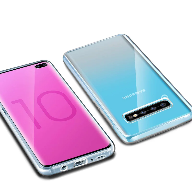 Прозрачный силиконовый чехол для SAMSUNG GALAXY S10 PLUS тонкий противоударный из ТПУ и