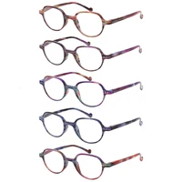 clasaga 5 pack prescription reading glasses stylish lightweight unisex spring hinges oval frame