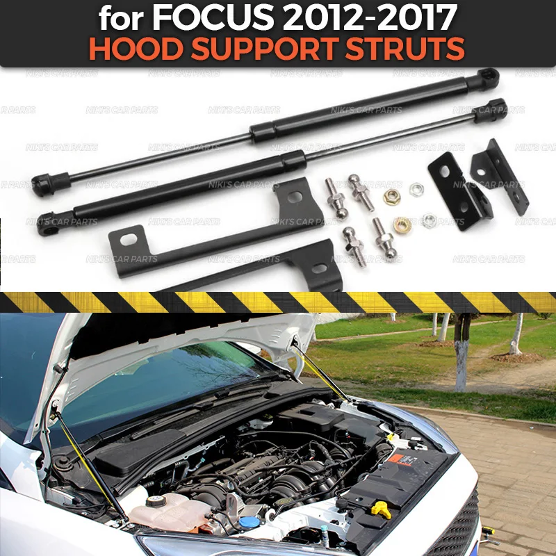 Стойки амортизатора капота для Ford 2012 2017 нержавеющая сталь 1 комплект/2 шт литье