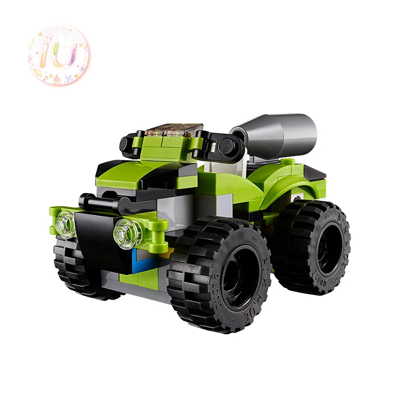 Legoings 3 в 1 ракета гоночный автомобиль набор модель строительные блоки 31074 подарки