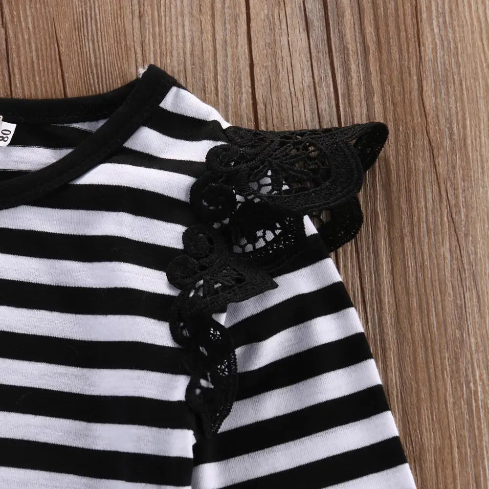 Футболка для маленьких девочек хлопковые повседневные кружевные топы блузка с