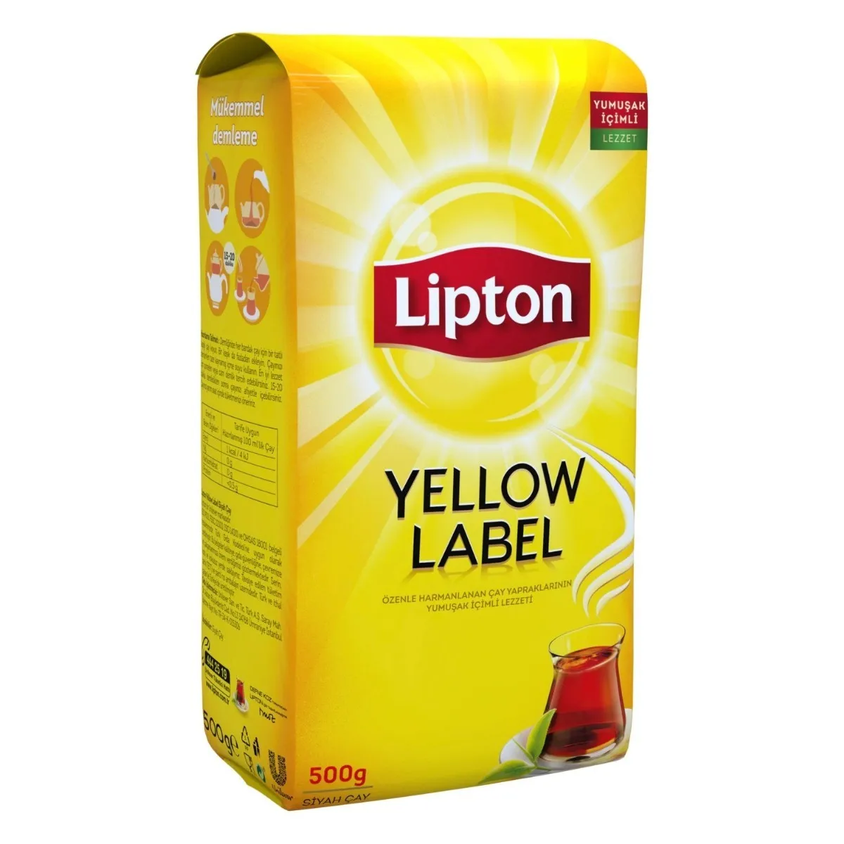 

Turkish Black Tea (Lipton Yellow Label 500gr) Traditional Tea for Gourmets is the best to brew and the best conversation