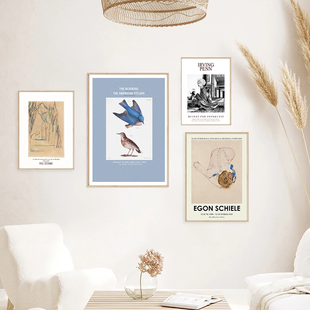 

Nordic Gallery Poster Minimalist Canvas Painting Simple Harmonic Art Print Egon Schiele Wall Picture For Living Room Home Decor