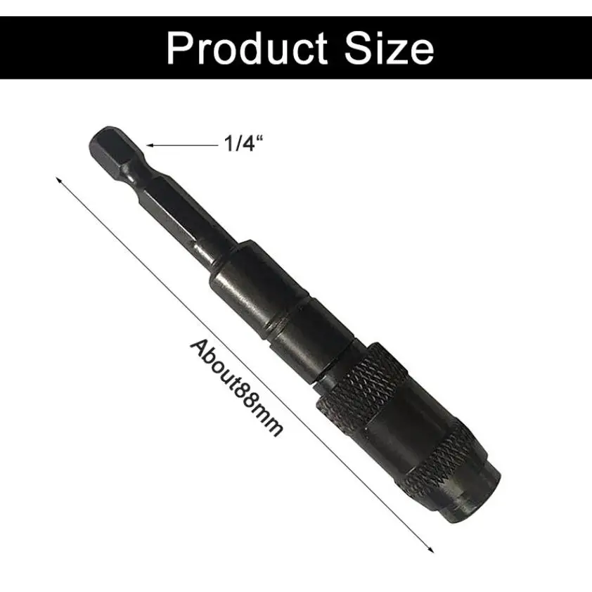 

Magnetic Screw Drill Tip Quick Change Locking Bit Holder 1/4" Hex Shank Electric Screwdriver Drill Bit Extensions Tools