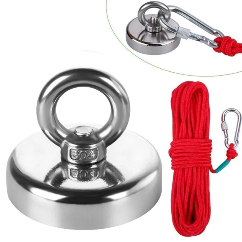 

Super Strong Magnet Hook Fishing Magnet Deep Sea Fishing Magnet Bracket Ring Strong Magnetic Hook Magnet Finder