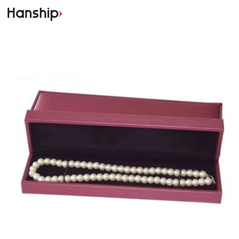 

2022 PU Fashion Pendant Necklace Chain Storage Package Gift Soft Long Earrings Jewelry Organizer Box