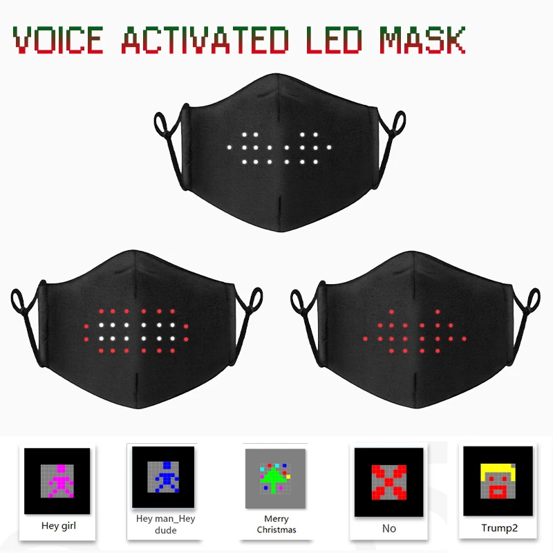 Новинка 2021 маска для лица с голосовым управлением дышащая из нетканого материала