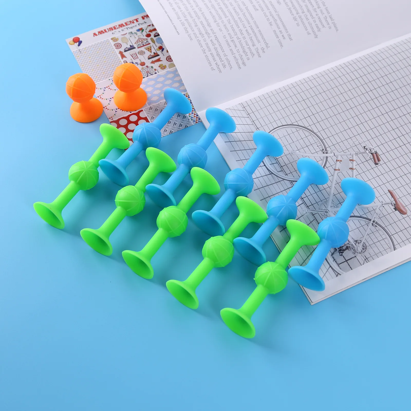 

New 9/12PCS Suction Cup Toy Darts Family Interactive Game Silicone Toy Family Party Interactive Game Fingertip Decompression Toy