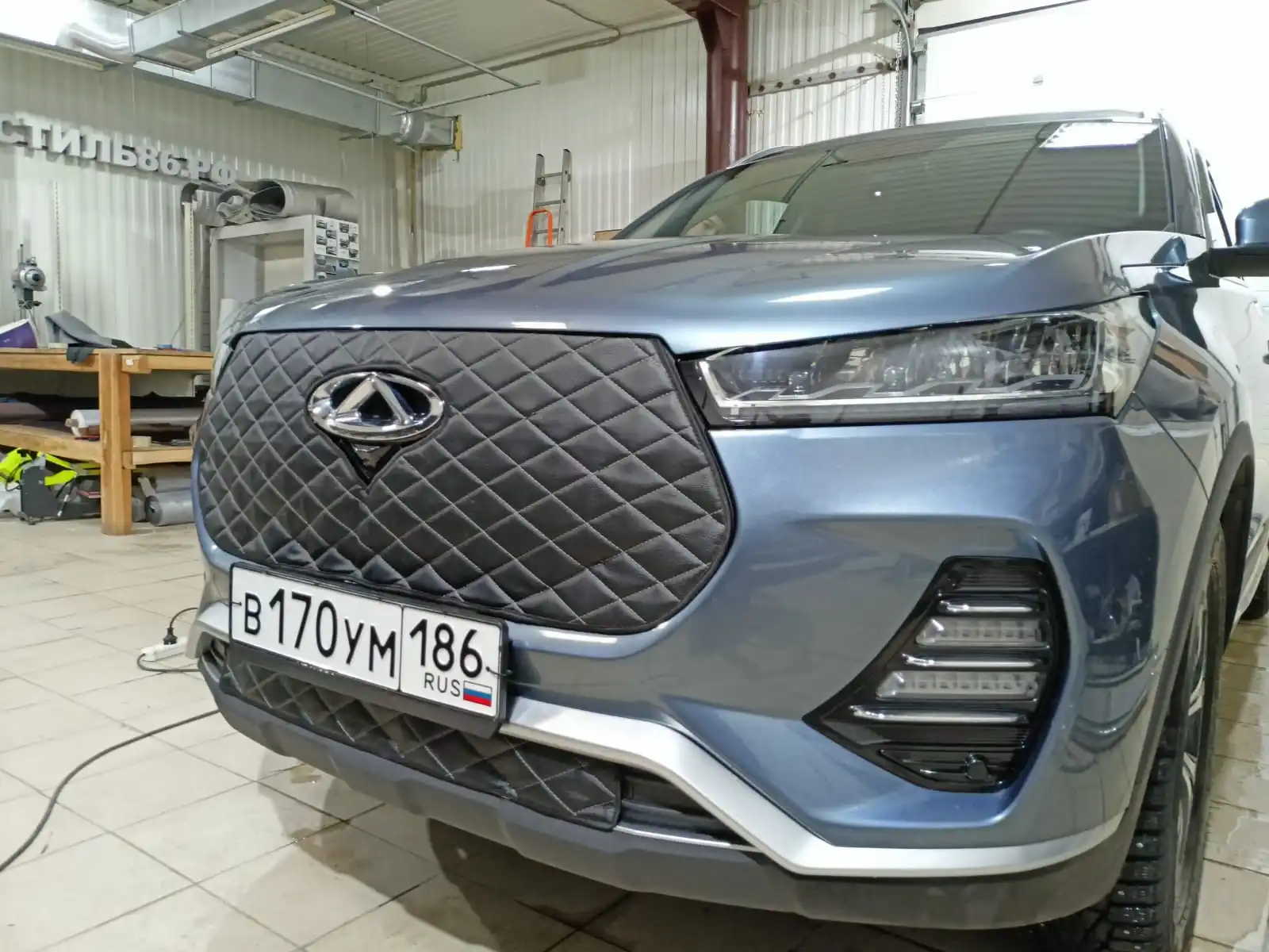 Защита радиатора для Chery Tiggo 7 PRO (Комплект 2 детали) Чери Тиго 7ПРО